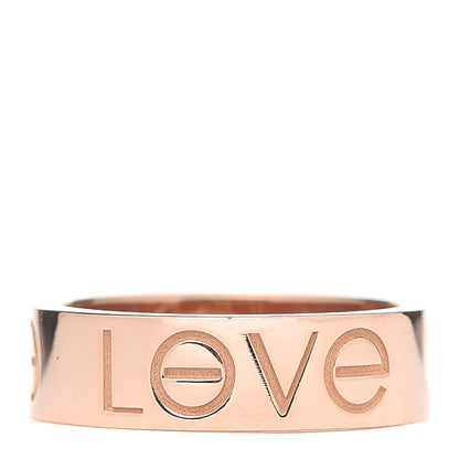 Cartier 18K Pink Gold 5.5mm Engraved LOVE Ring 52 6 1 of 5