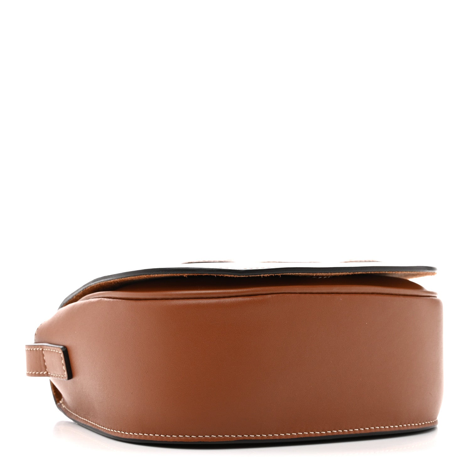 Celine Smooth Calfskin Studded Cuir Triomphe Folco Crossbody Bag Tan 4 of 11