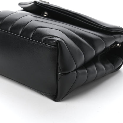 Saint Laurent Calfskin Y Quilted Monogram Small Loulou Chain Satchel Black 7 of 10