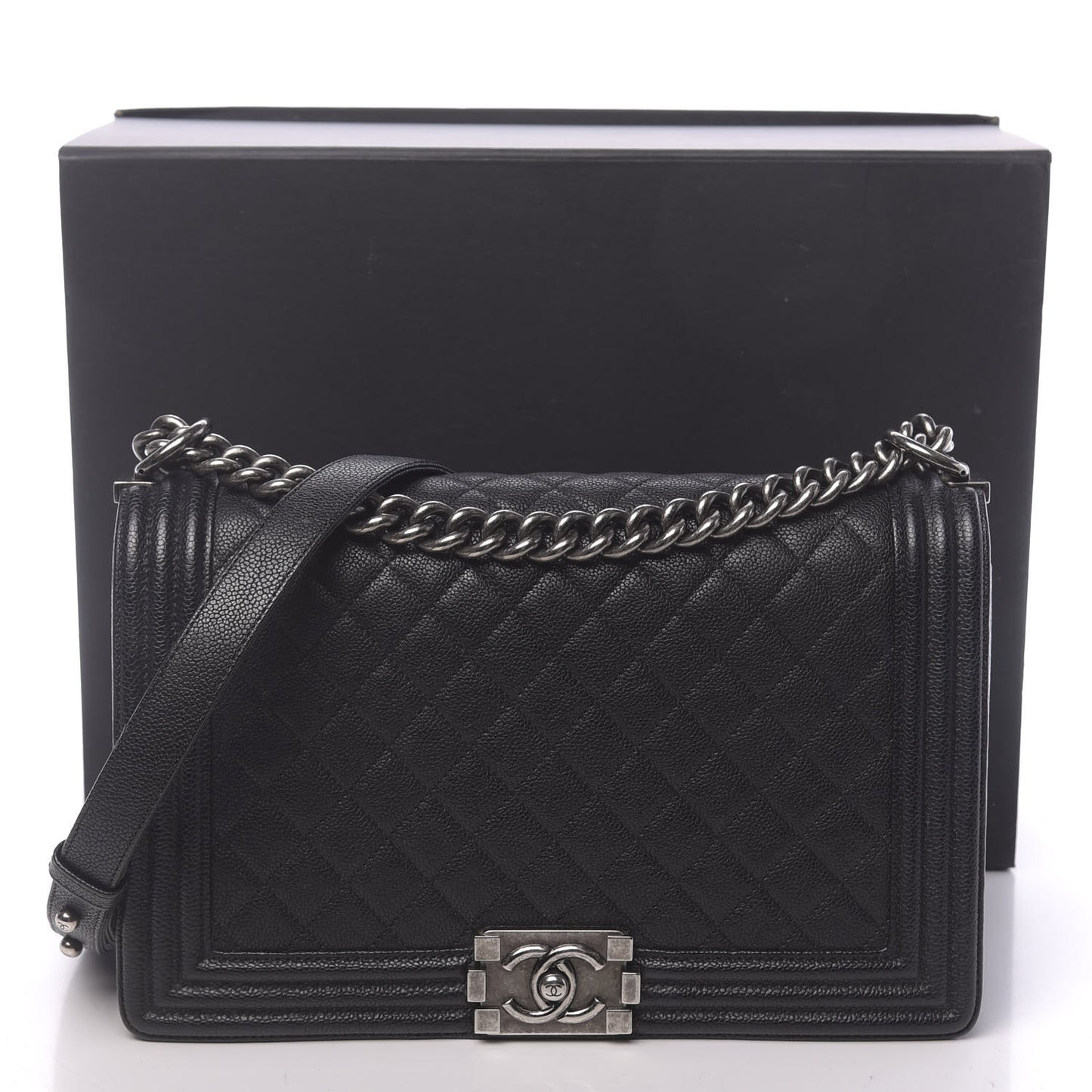 Caviar Quilted New Medium Boy Flap Black