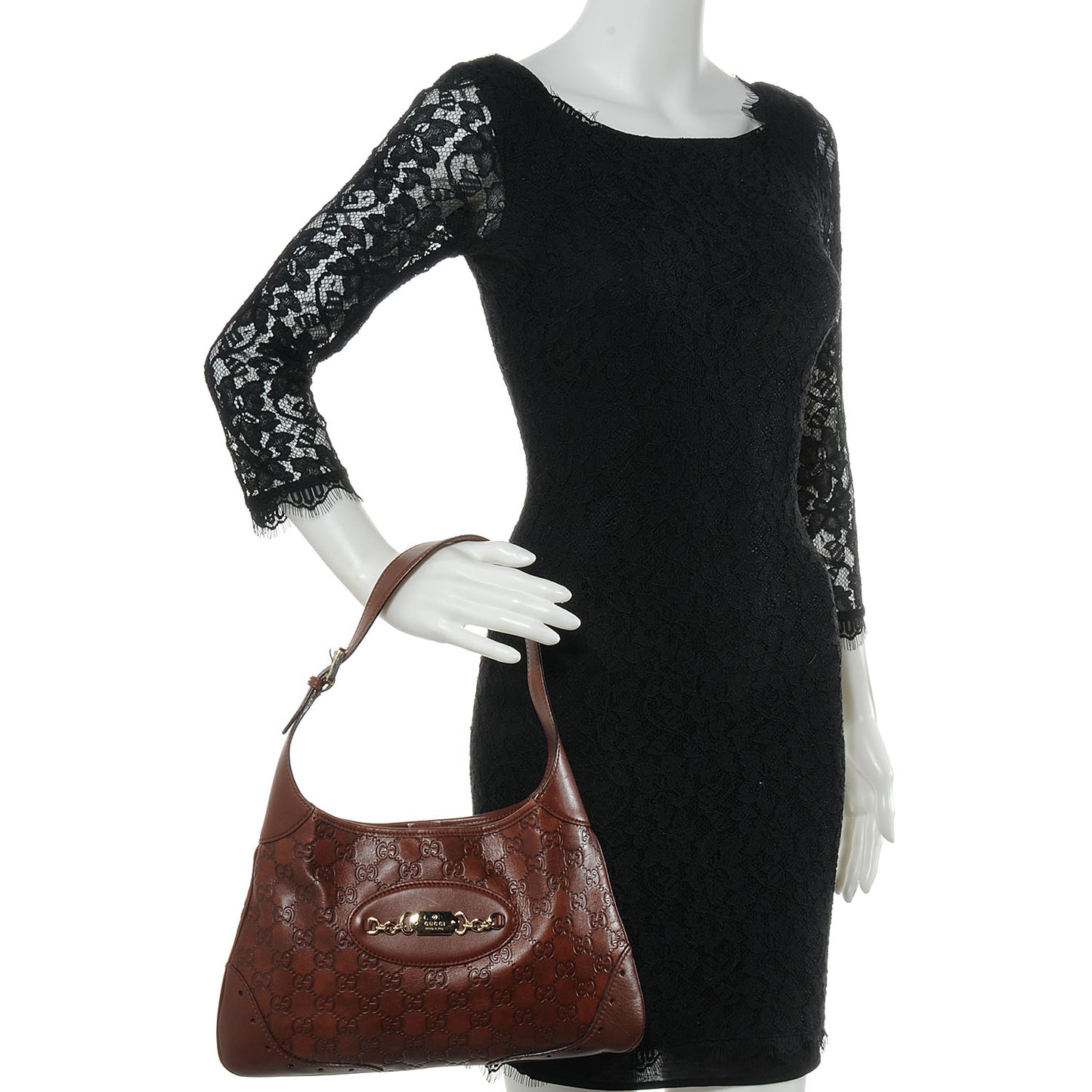 Guccissima Punch Hobo Brown