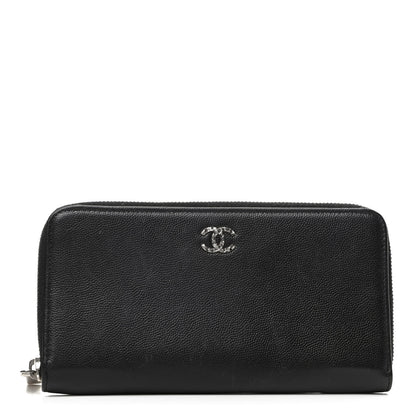 Chanel Caviar Sevruga Zip Around Wallet Black 1 of 9