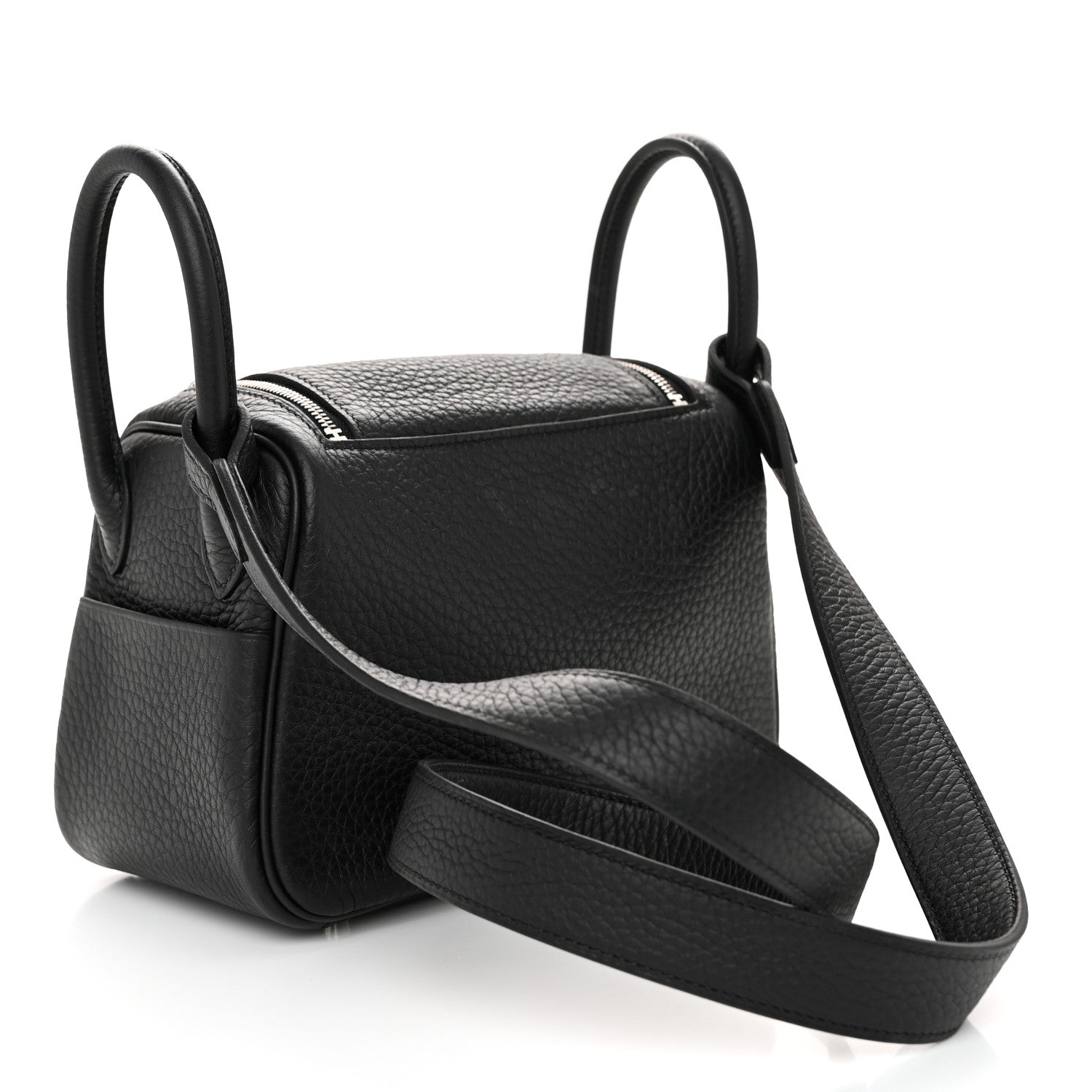 Hermes Taurillon Clemence Mini Lindy 20 Black 3 of 11
