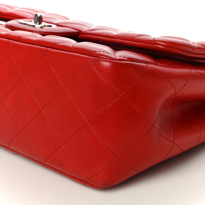 Chanel Lambskin Quilted Jumbo Double Flap Red 10 of 16