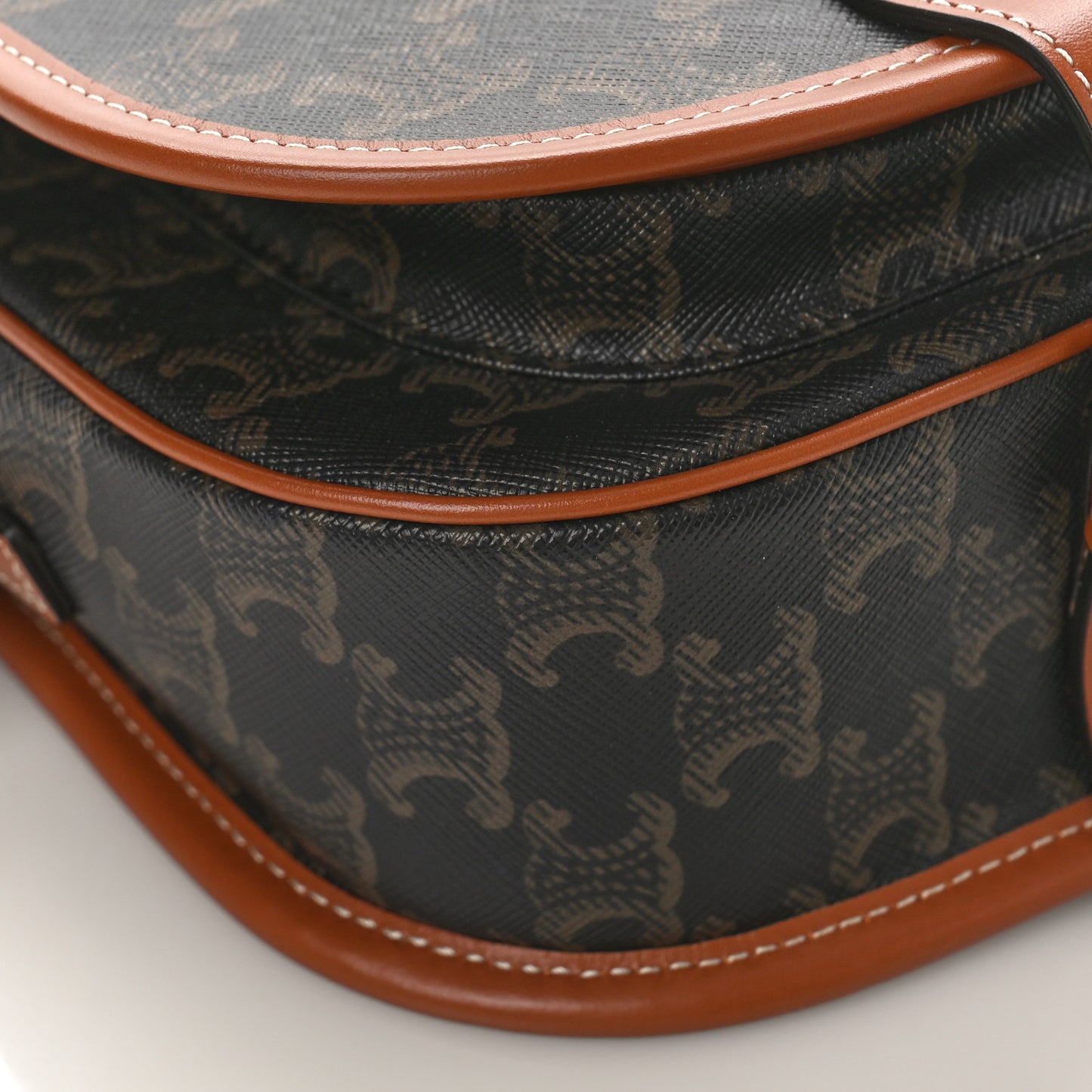 Triomphe Canvas Medium Folco Bag Tan