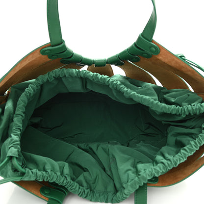 Bottega Veneta French Calfskin Shell Bag Racing Green 5 of 9
