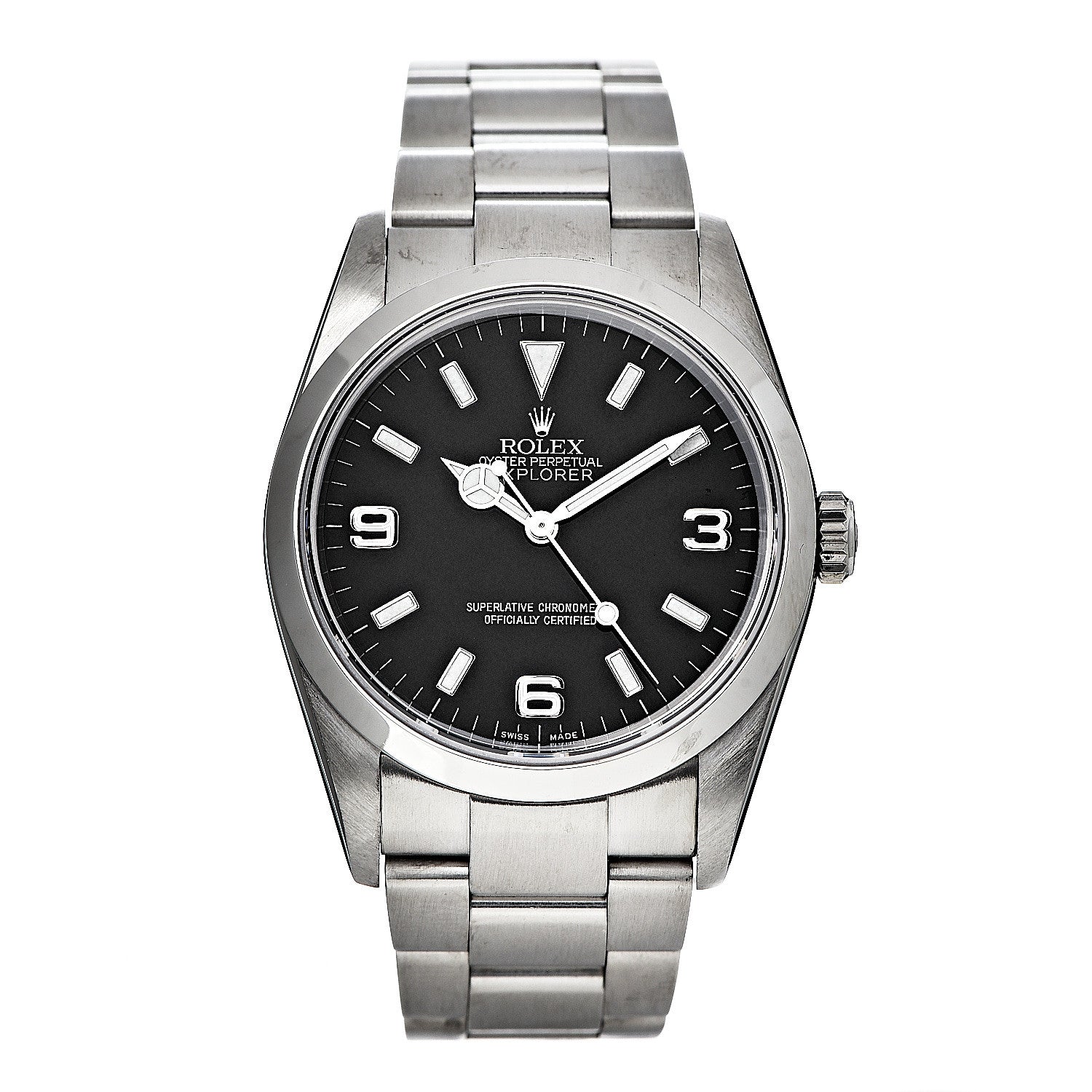 Rolex Stainless Steel 36mm Oyster Perpetual Explorer Watch Black 114270 1 of 8