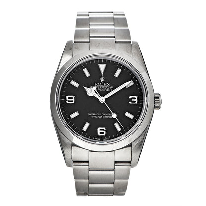 Rolex Stainless Steel 36mm Oyster Perpetual Explorer Watch Black 114270 1 of 8