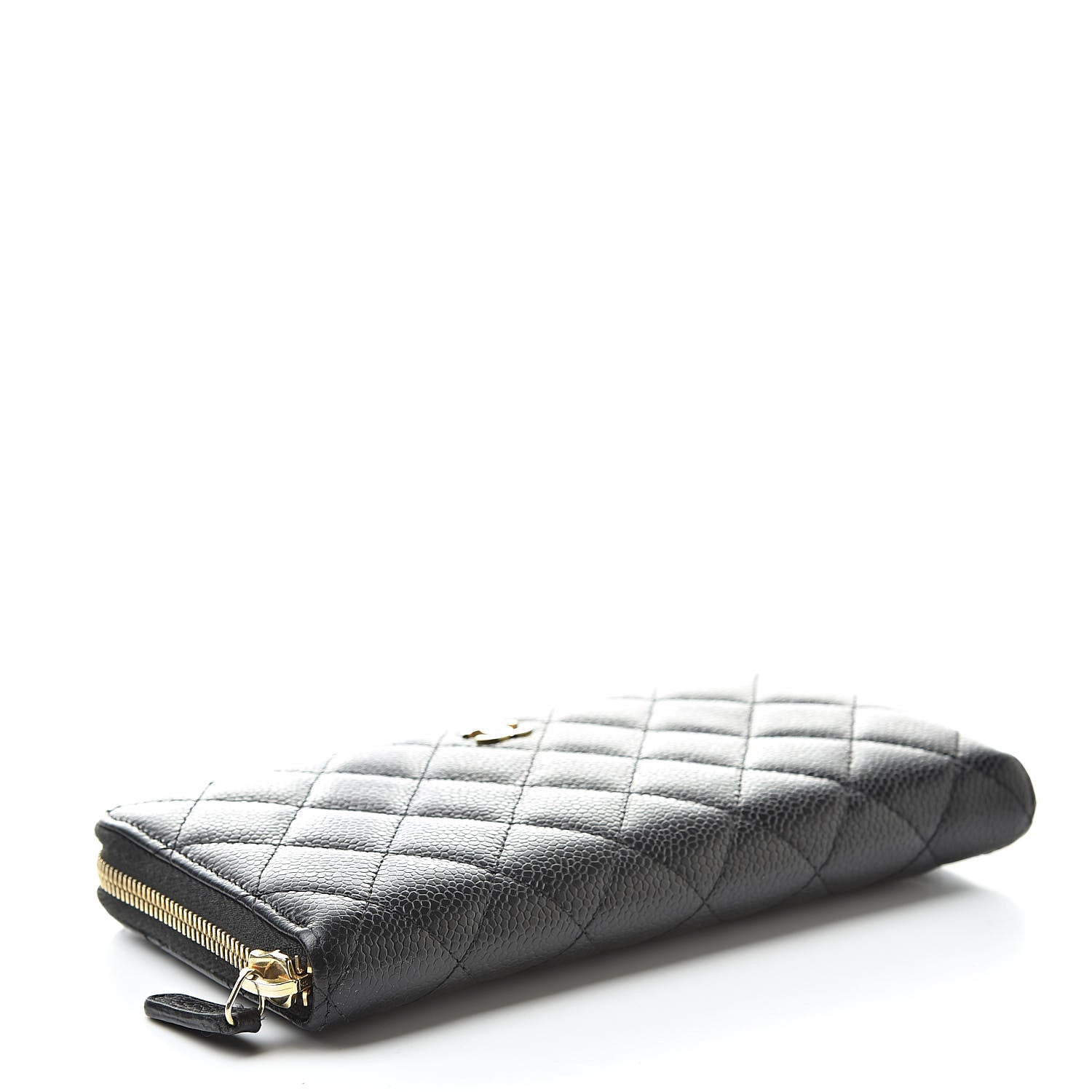 Chanel Caviar Quilted Large Gusset Zip Around Wallet Black 4 of 13
