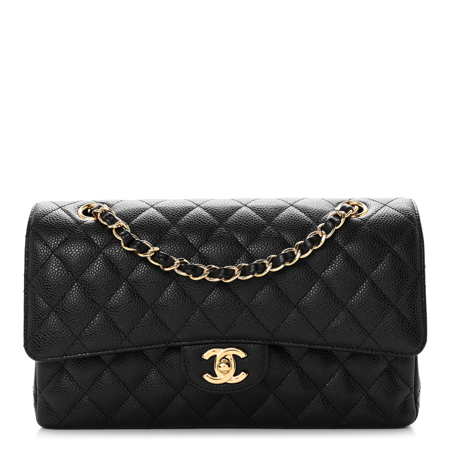 Chanel Caviar Quilted Medium Double Flap Black 1 of 9