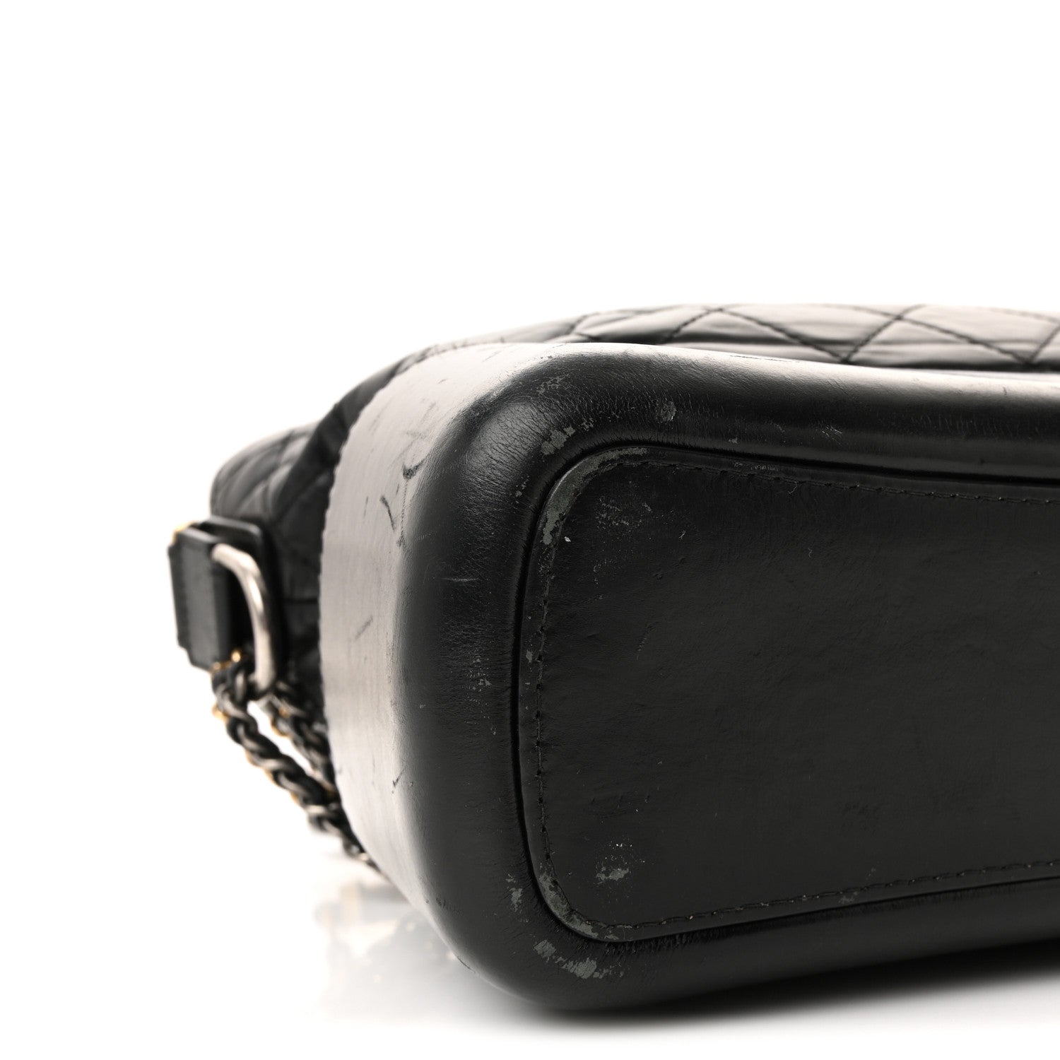 Chanel Aged Calfskin Quilted Medium Gabrielle Hobo Black 9 of 10