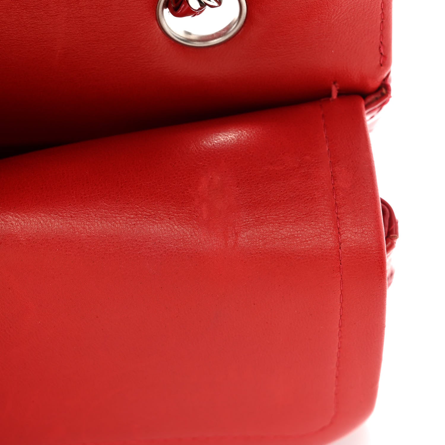 Chanel Patent Calfskin Quilted Medium Double Flap Red 19 of 20