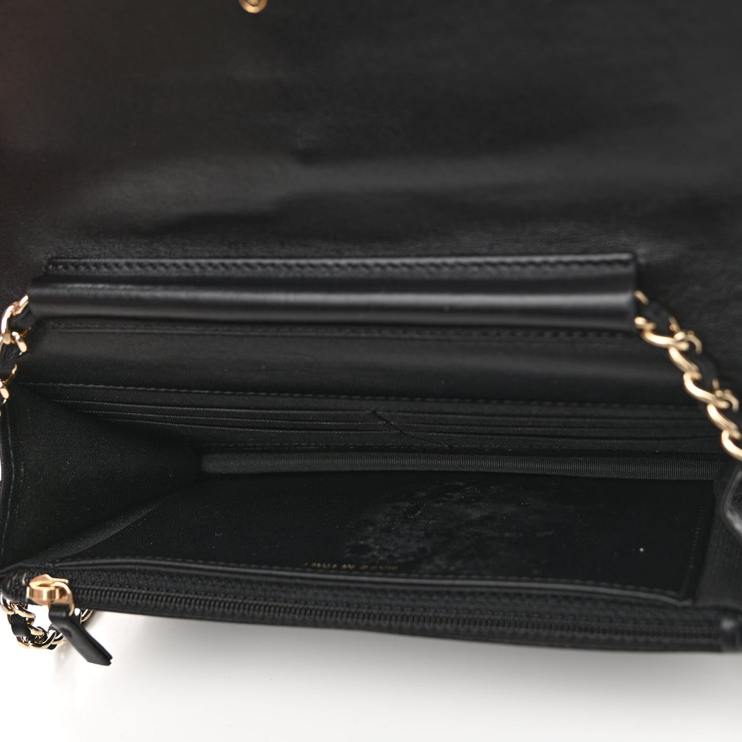 Lambskin Quilted All About Chanel Wallet On Chain WOC Black
