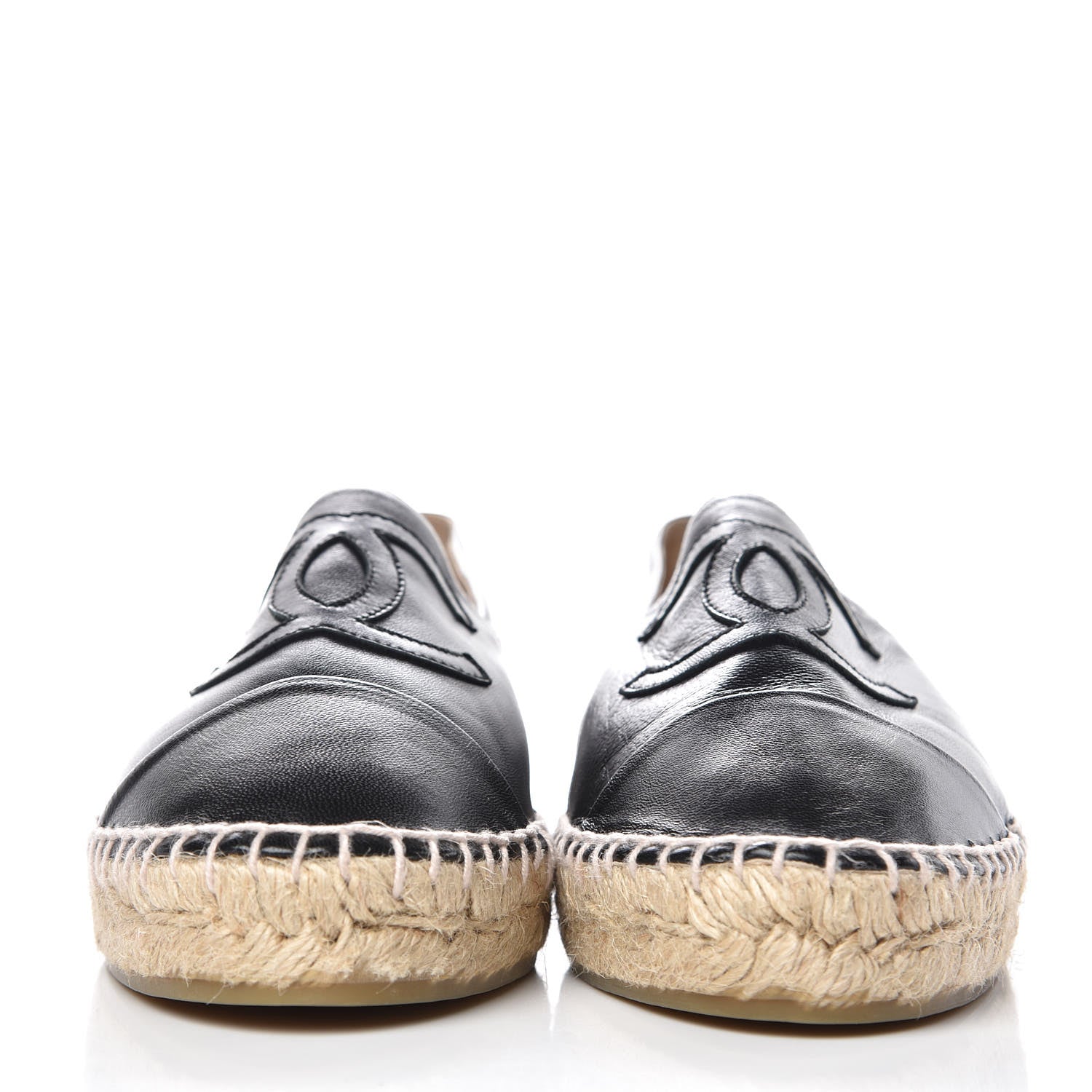 Chanel Lambskin CC Espadrilles 39 Black 2 of 12