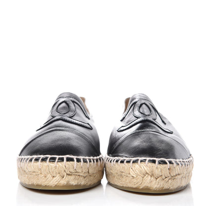 Chanel Lambskin CC Espadrilles 39 Black 2 of 12