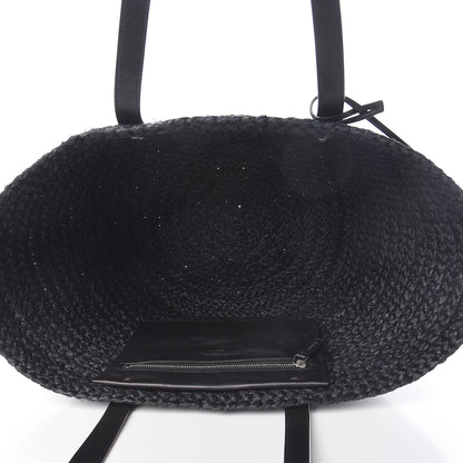 Saint Laurent Raffia Medium Panier Bag Black 5 of 13