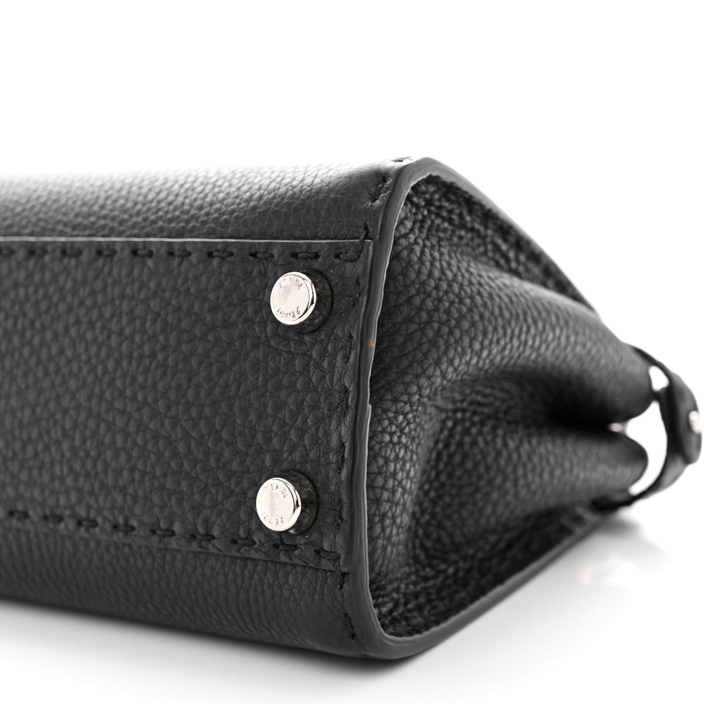 Cuoio Romano Selleria Bi-Color Mini Peekaboo Iconic Satchel Black Mou