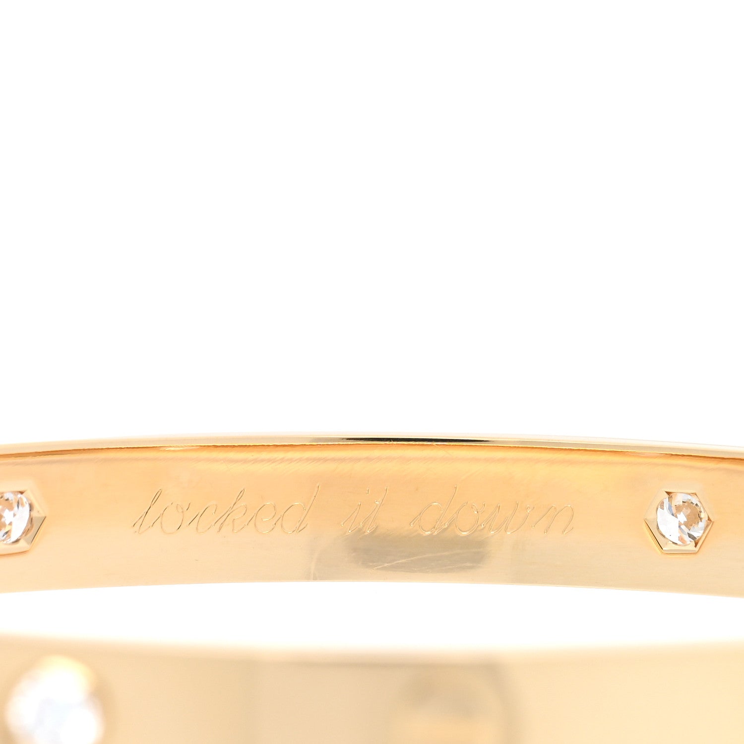 Cartier 18K Yellow Gold 4 Diamond LOVE Bracelet 16 3 of 6