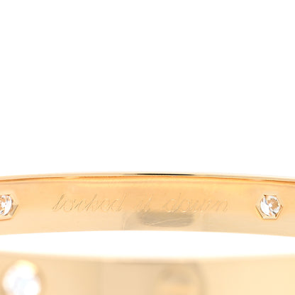 Cartier 18K Yellow Gold 4 Diamond LOVE Bracelet 16 3 of 6