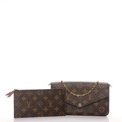 Louis Vuitton Monogram Pochette Felicie Chain Wallet Fuchsia 5 of 7