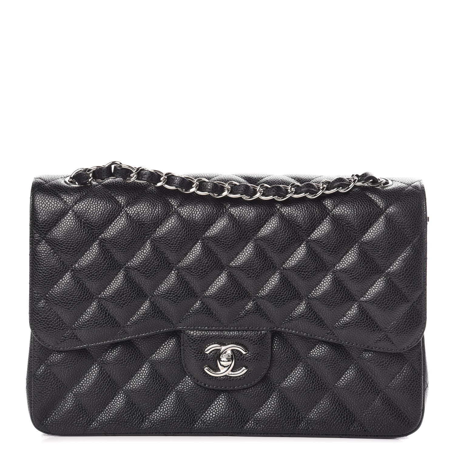 Chanel Caviar Quilted Jumbo Double Flap Black 1 of 10