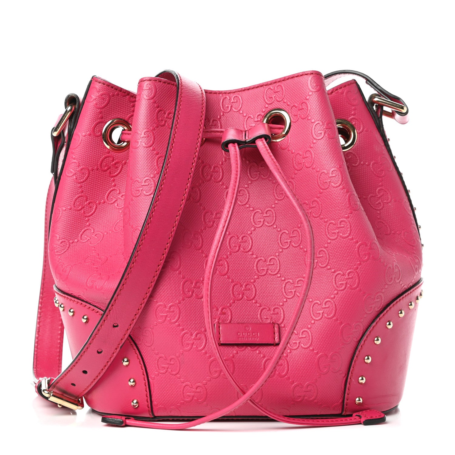 Gucci Hilary Lux GG Monogram Studded Small Bucket Bag Blossom 1 of 9