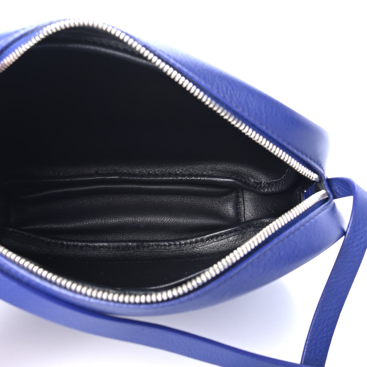 Balenciaga Calfskin Political Campaign Logo S Everyday Camera Bag Bleu 4 of 5