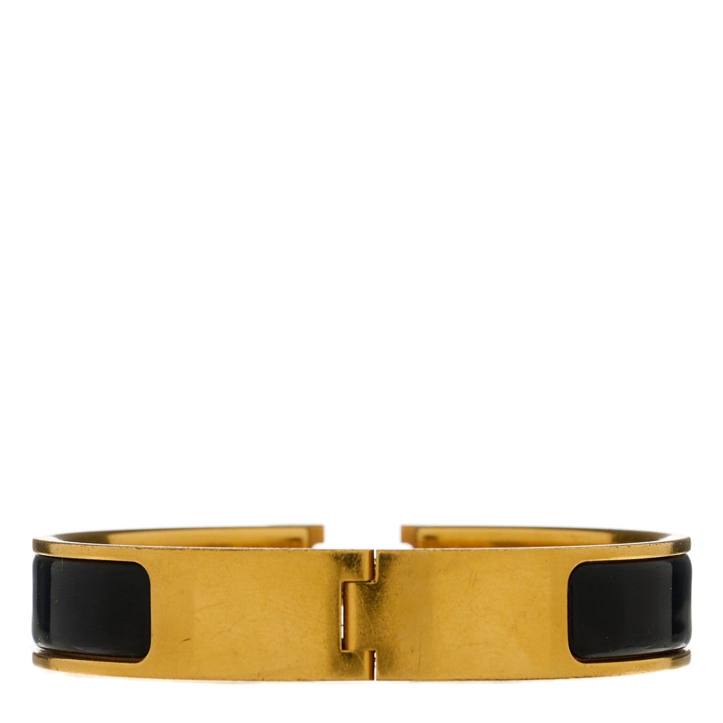 Enamel Narrow Clic Clac H Bracelet PM Black