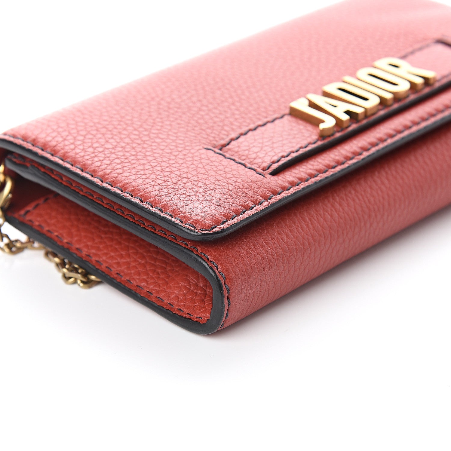 Christian Dior Grained Lambskin J'adior Croisiere Chain Wallet Red 7 of 8
