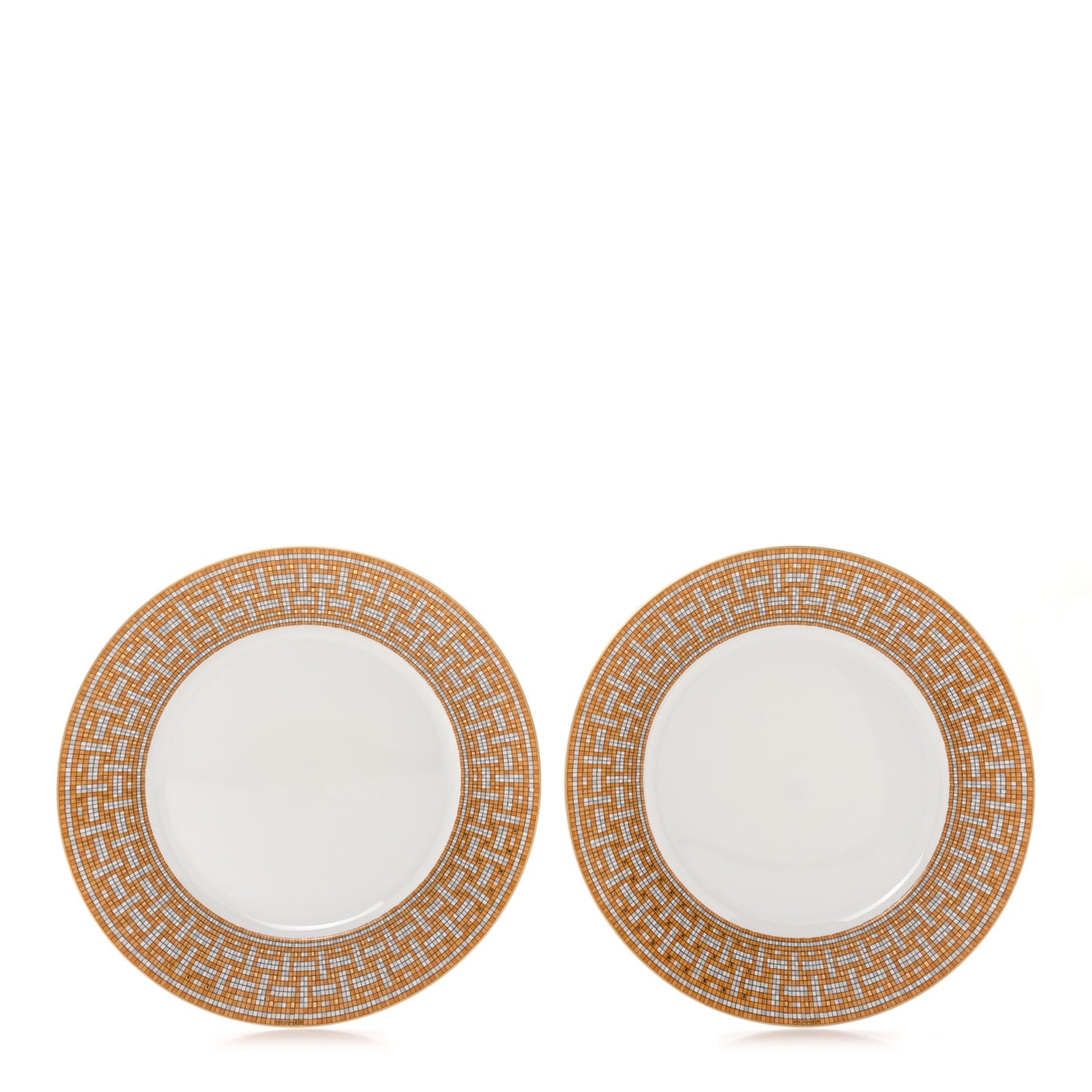 Porcelain Mosaique Au 24 Gold Dinner Plate Set of 2