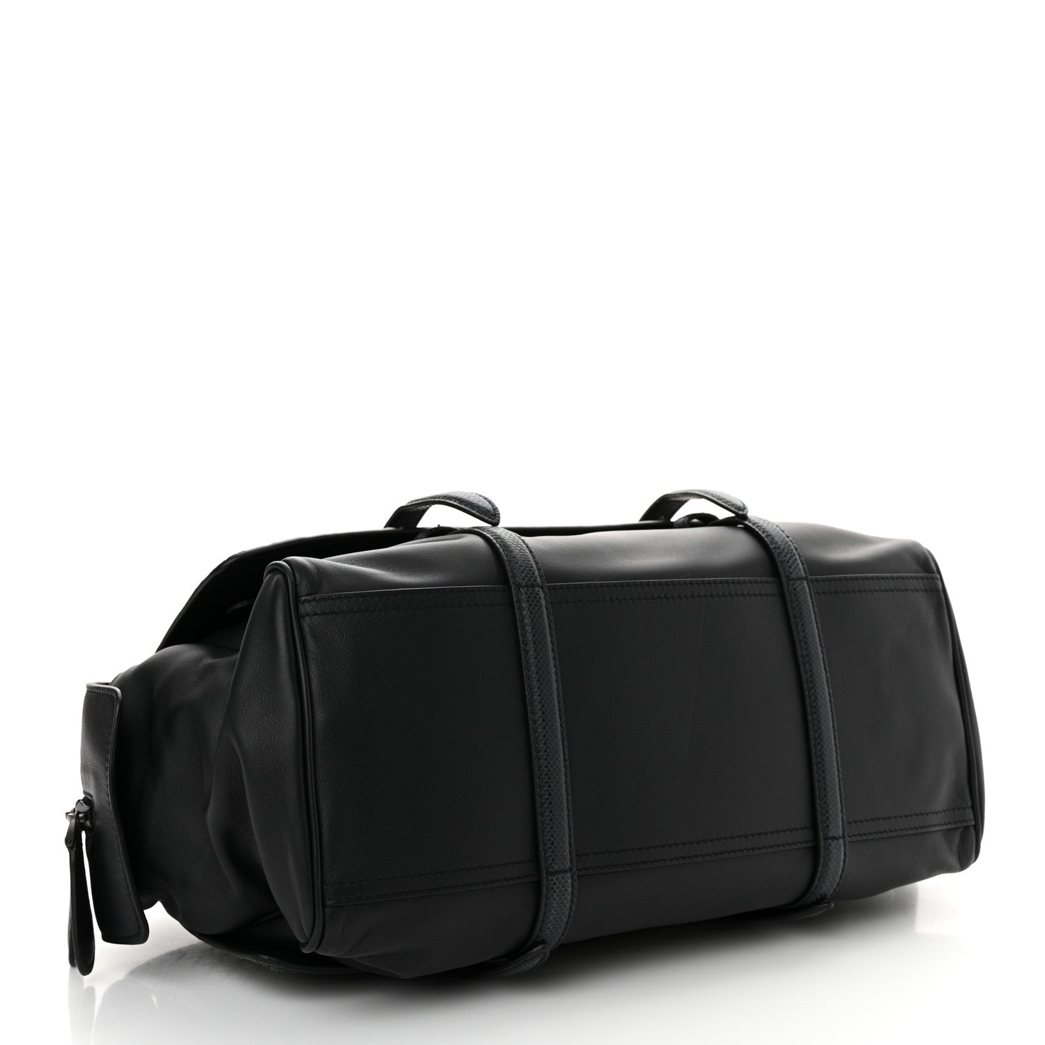 Bottega Veneta Nappa Snakeskin Intrecciato Medium Monaco Satchel Black 4 of 12