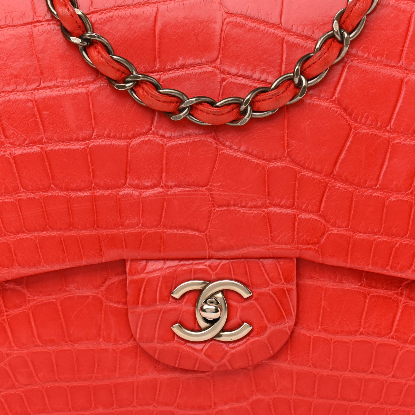 Alligator Jumbo Double Flap Red