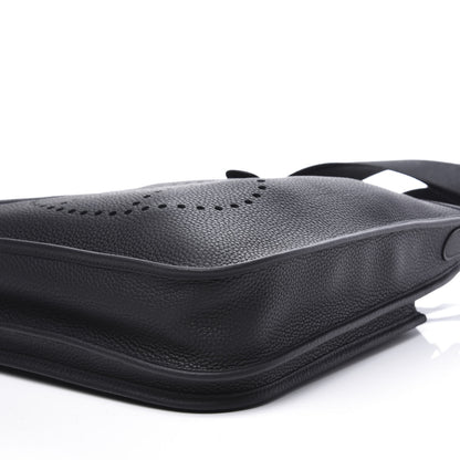 Hermes Taurillon Clemence Evelyne III PM Black 6 of 10