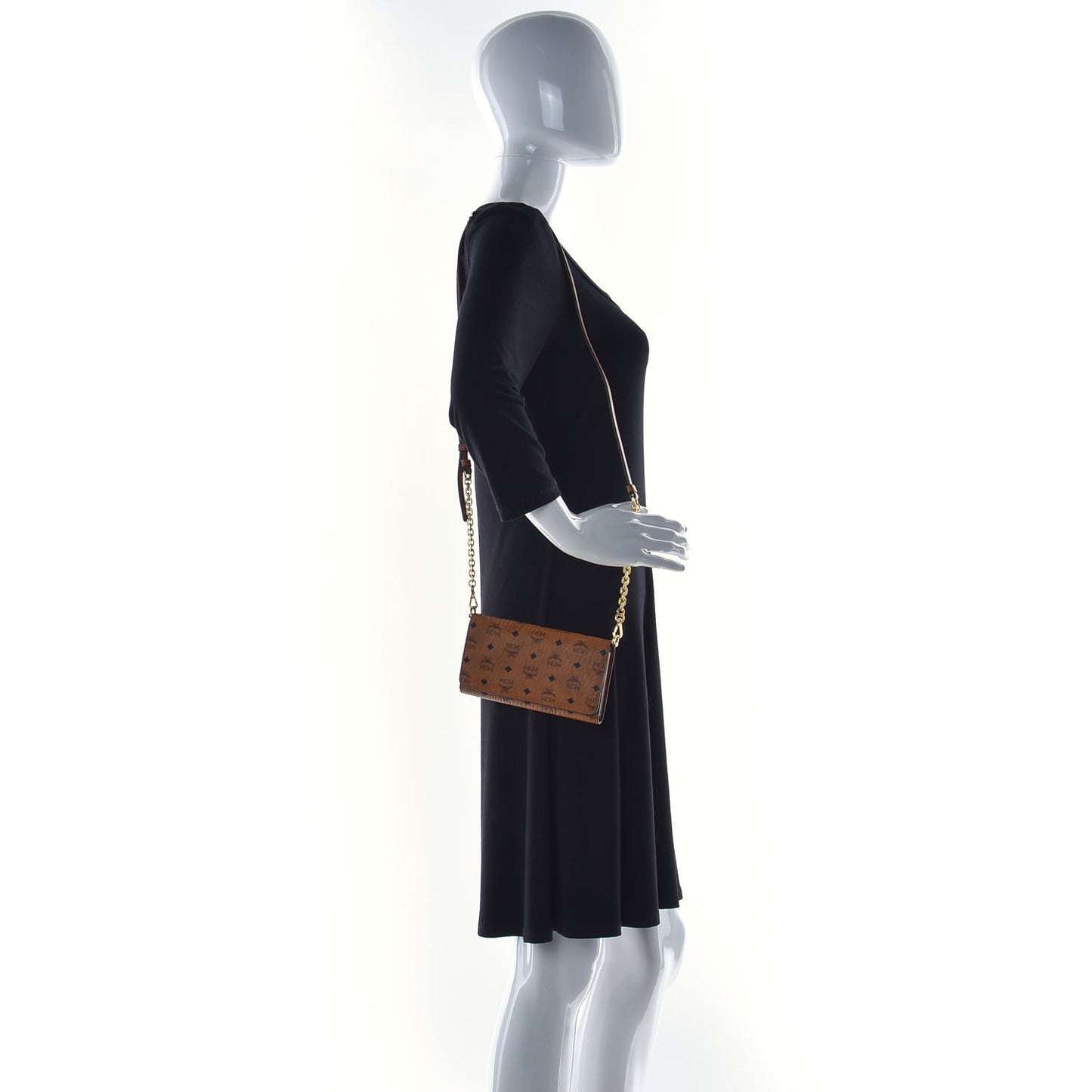 Visetos Chain Wallet Crossbody Cognac