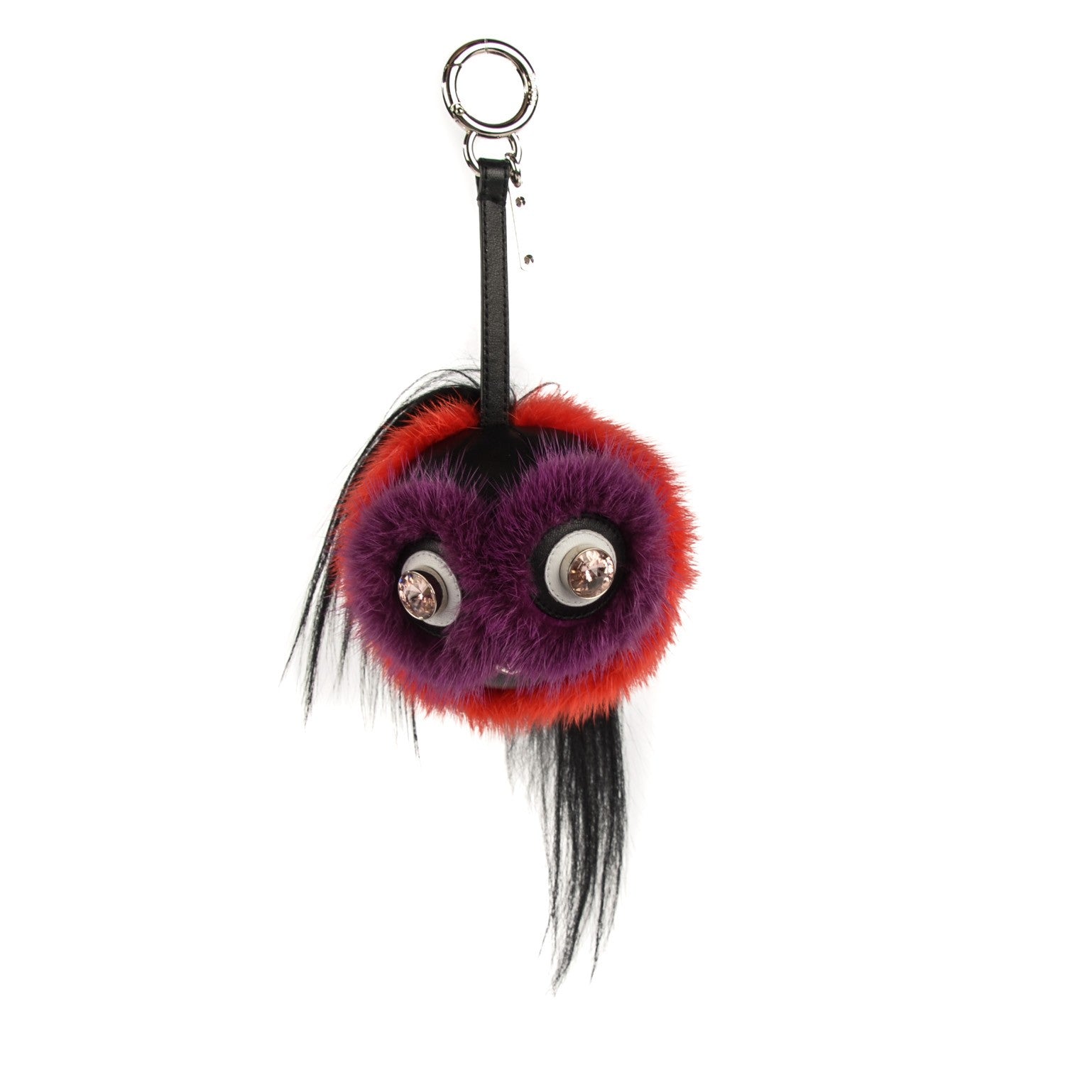 Fendi Mink Goat Fur QuTweet Funkyfur Bag Bug Charm Red 1 of 5