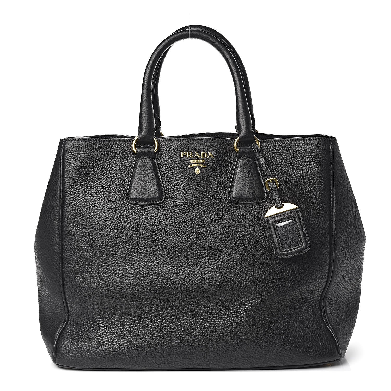 Prada Vitello Daino Tote Black 1 of 10