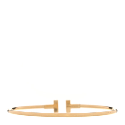 Tiffany 18K Yellow Gold Narrow T Wire Bracelet 2 of 3