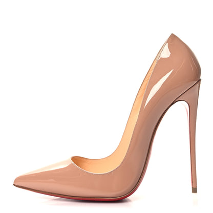 Christian Louboutin Patent So Kate 120 Pumps 40 Nude 1 of 8