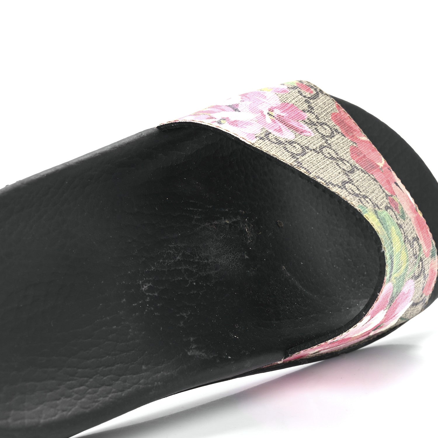 Gucci GG Supreme Monogram Blooms Slide Sandals 37 Beige Multicolor 8 of 9