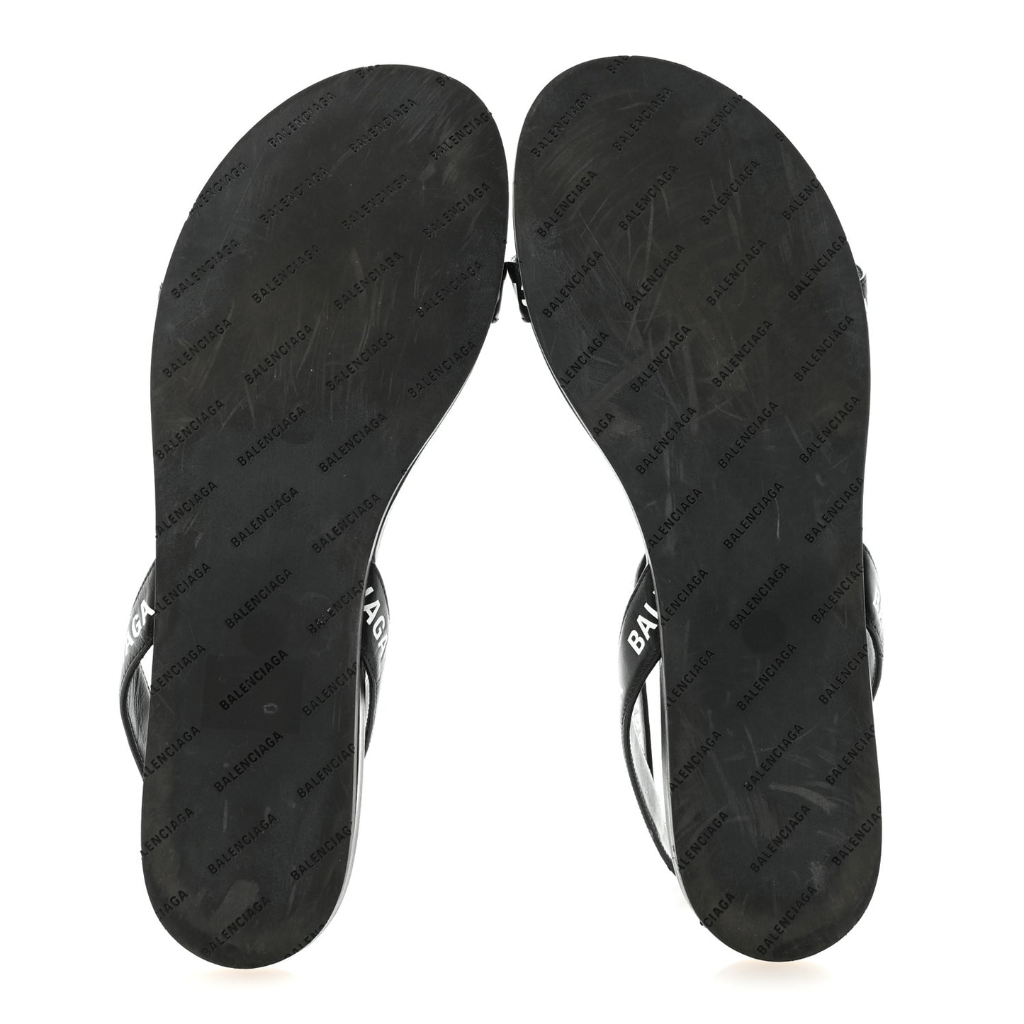Calfskin Allover Logo Flat Sandals 39.5 Black White