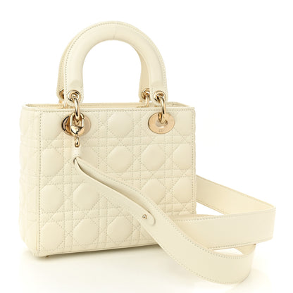 Christian Dior Lambskin Cannage Small My ABCDior Lady Dior White 2 of 9
