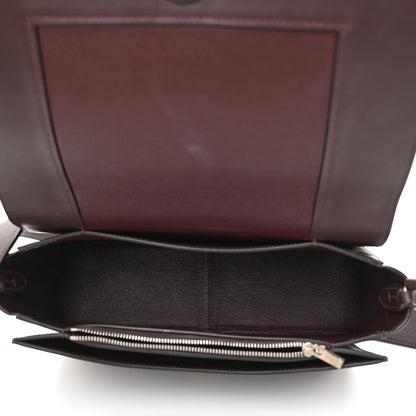 Celine Shiny Smooth Calfskin Medium Frame Shoulder Bag Burgundy Pearl Blue 5 of 8