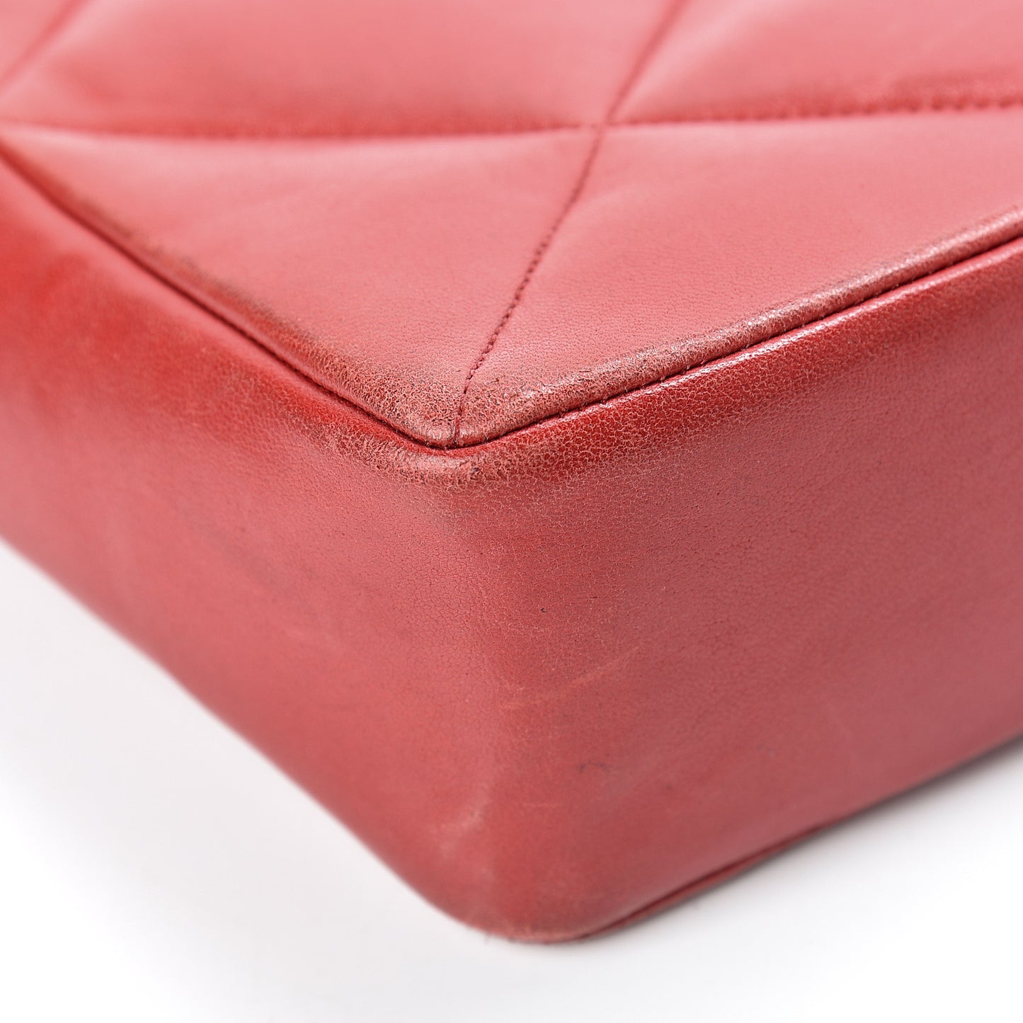 Lambskin Quilted Crossbody Red