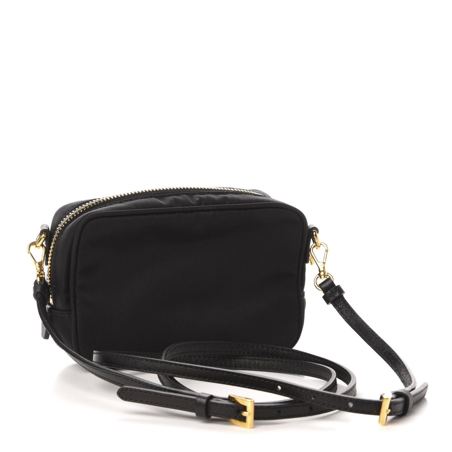 Tessuto Nylon Mini Camera Crossbody Bag Black