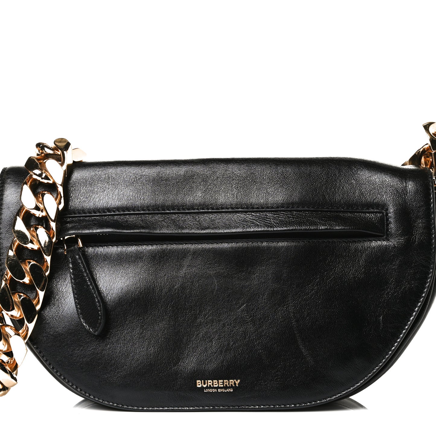 Lambskin Small Olympia Chain Shoulder Bag Black