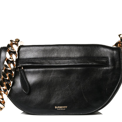 Burberry Lambskin Small Olympia Chain Shoulder Bag Black 13 of 13