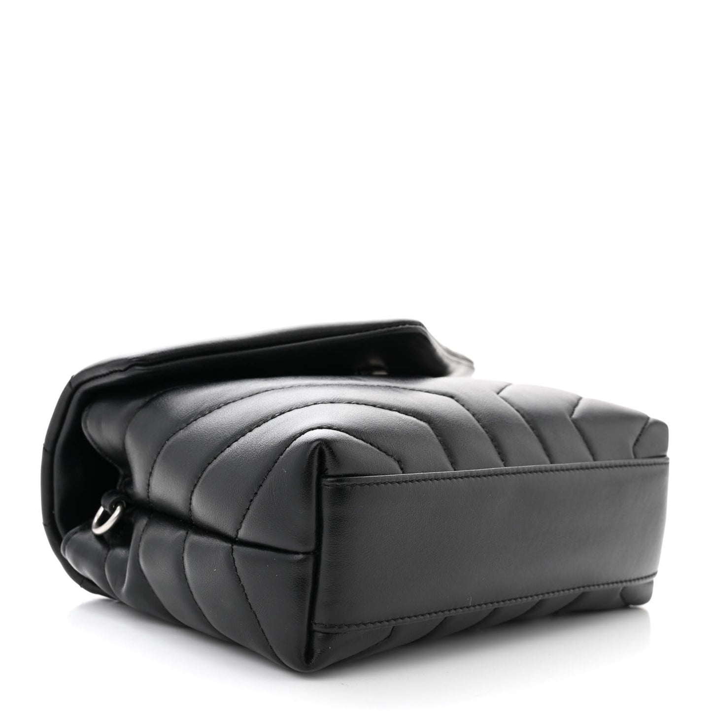 Calfskin Y Quilted Monogram Toy Loulou Crossbody Bag Black