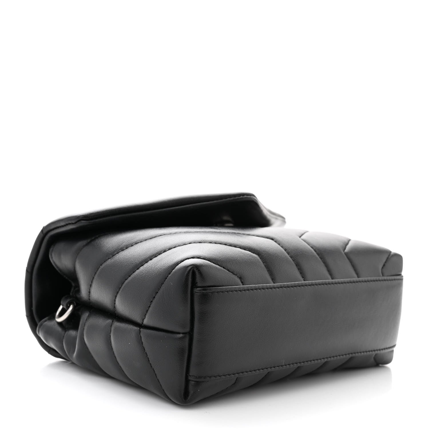 Saint Laurent Calfskin Y Quilted Monogram Toy Loulou Crossbody Bag Black 4 of 11
