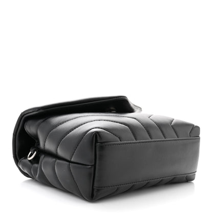 Saint Laurent Calfskin Y Quilted Monogram Toy Loulou Crossbody Bag Black 4 of 11