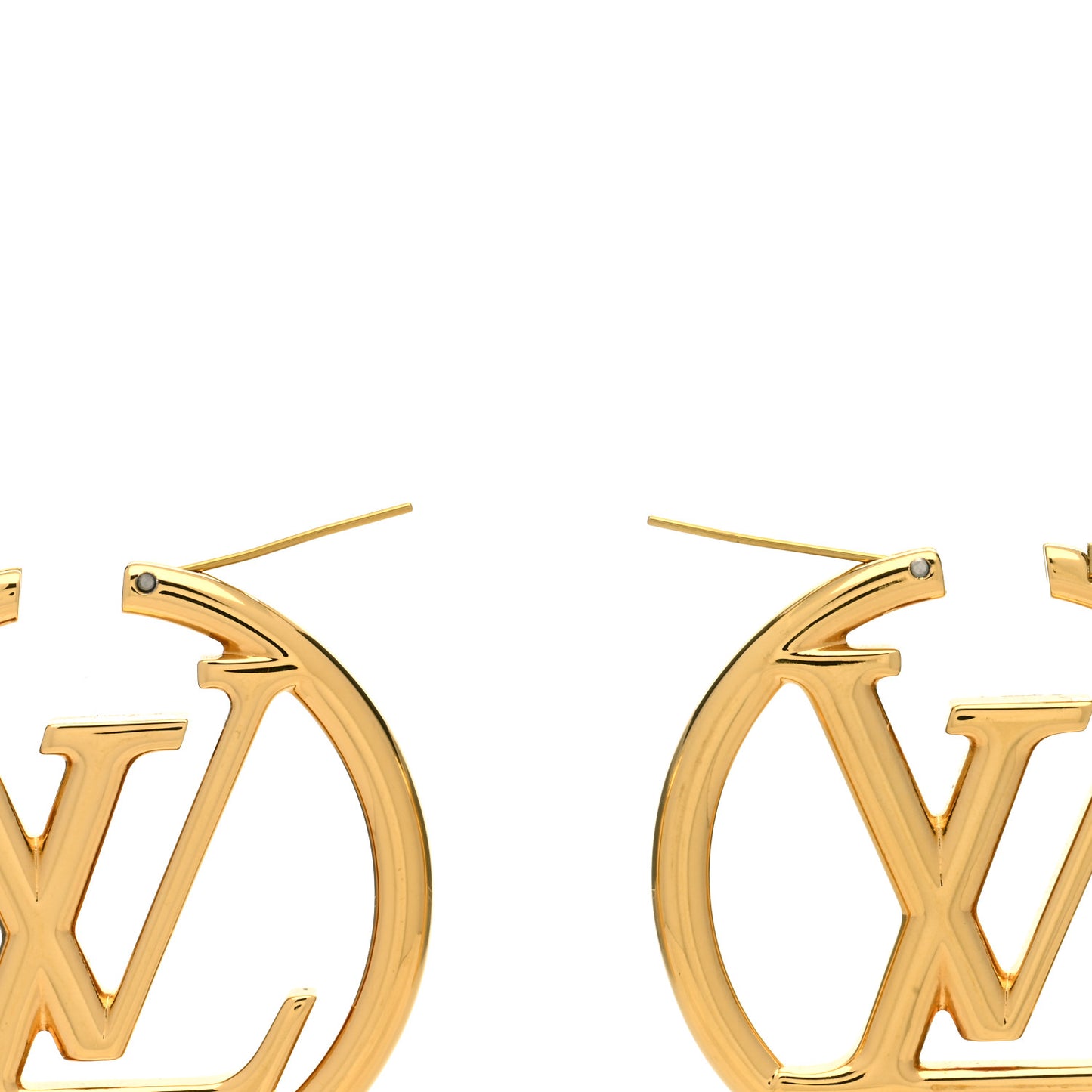 Metal Louise Hoop Earrings Gold